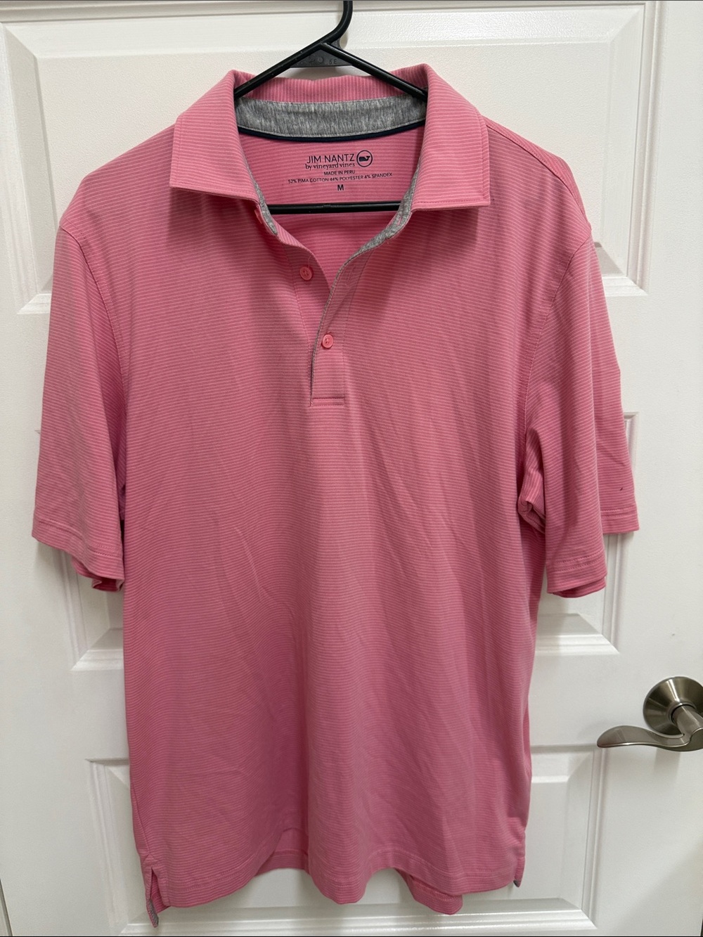 Jim Nantz by vineyard vines Men’s Pink Polo Shirt